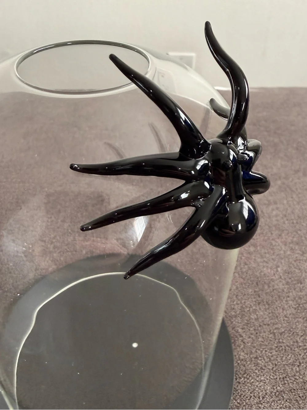 West Elm Glass Spider Cloche Candleholder